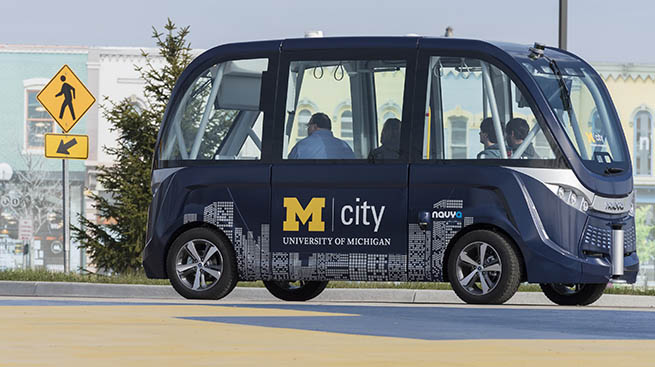 The Mcity autonomous shuttle