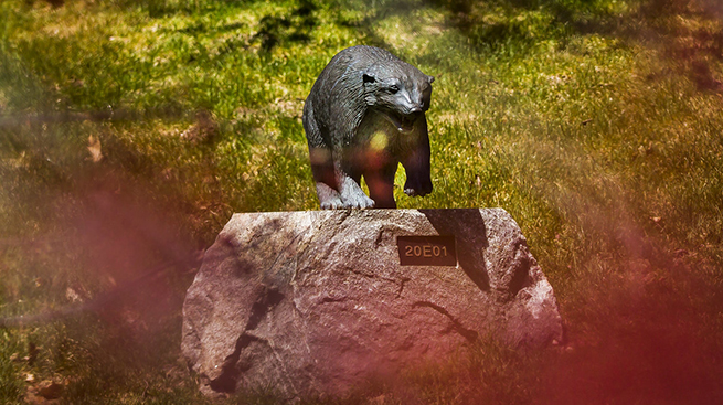 statue of a Michigan Wolverine