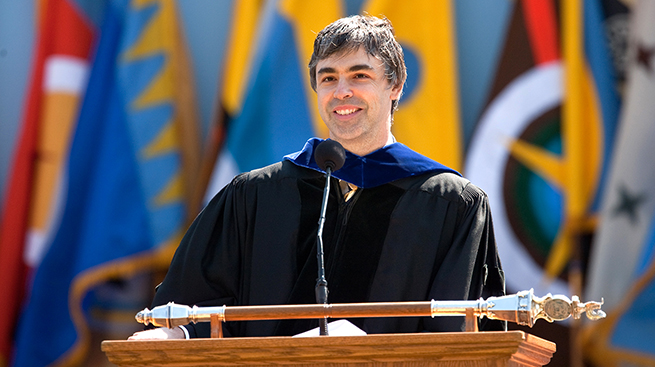 Larry Page at U-M's 2009 Commencement