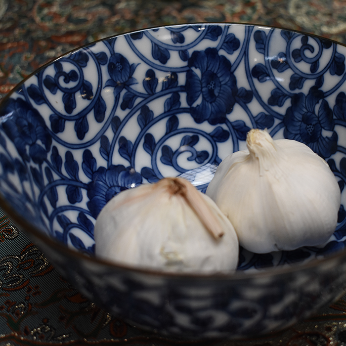 Garlic, symbolizing medicine and health